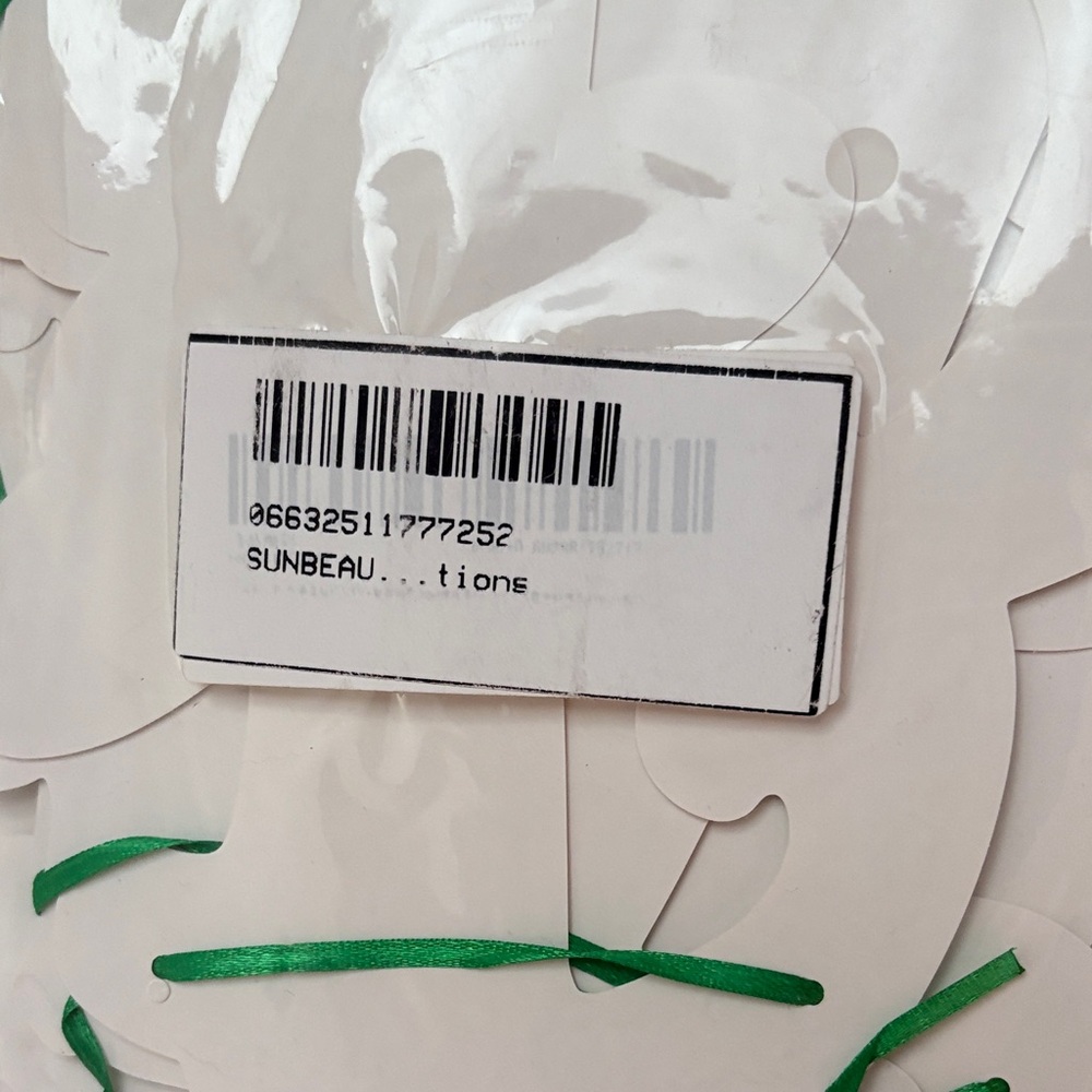 Happy Birthday Floral Green and White Banner and paper fans! - Picture 5 of 6